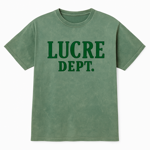 Lucre Dept. Green Washed Tee