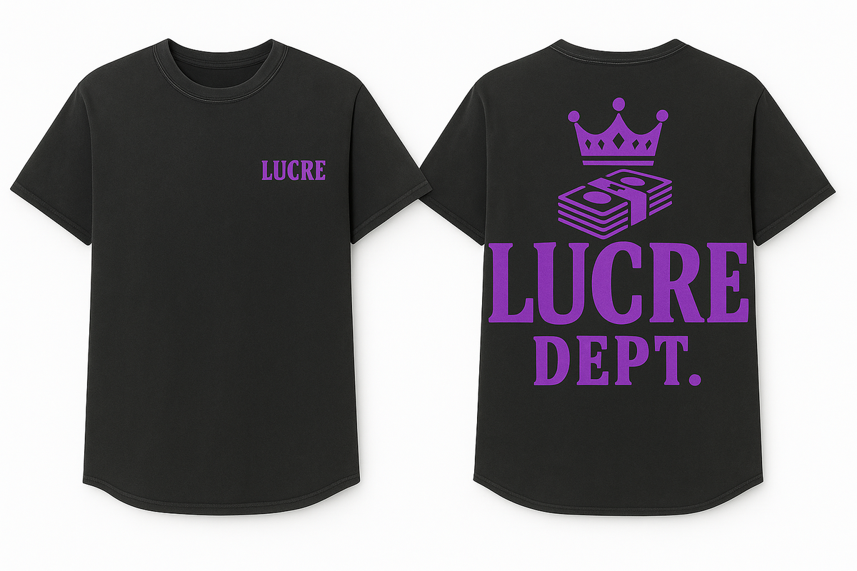 Lucre Dept. " Purple Marked" Washed Tee